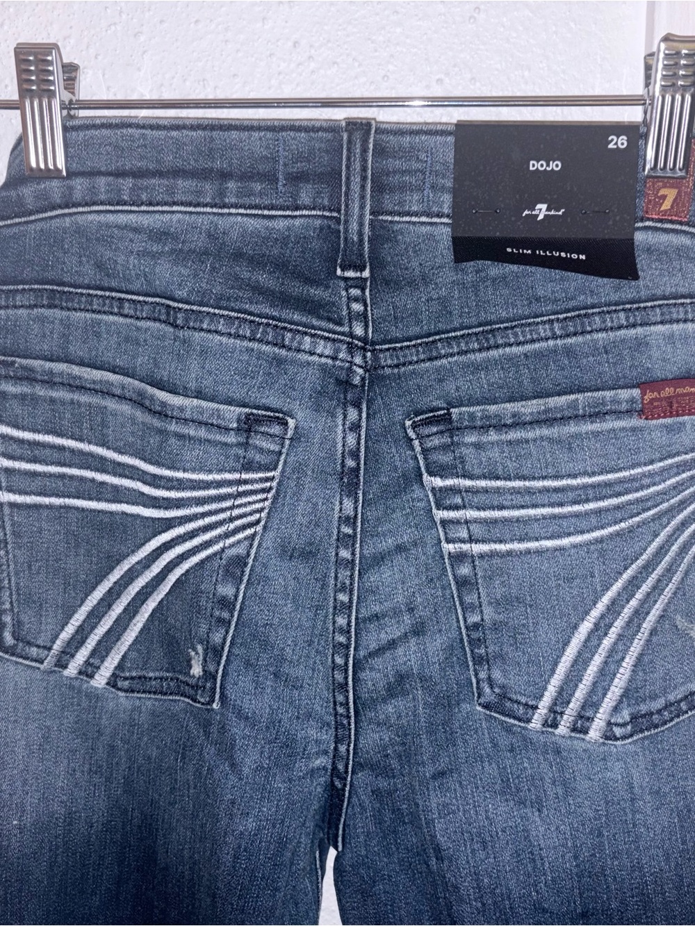 7 For All Mankind Dojo Womens Boot Cut Jeans - Medium Blue Wash